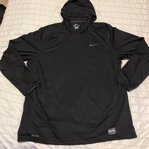 NEW men’s nike dri-fit lightweight longsleeve black top size size XXL